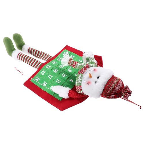 Yardwe Adventskalender Wohnkultur Weihnachtskalender-Countdown weihnachtsdeko Dekoration Schlafzimmer Weihnachtskalender-Anhänger Kalenderdekoration zum Aufhängen an der Wand Gestrick von Yardwe