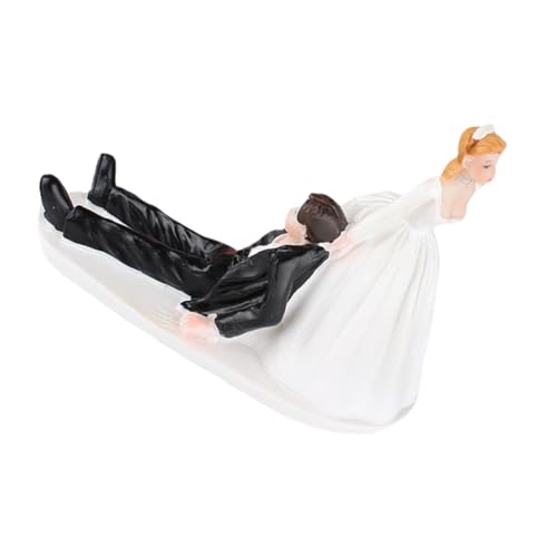 Yardwe Braut Und Bräutigam Kuchen Topper Figur Hochzeitstorte Dekoration Lustige Hochzeitstorte Topper Für Verlobungsfeiern Harz Hochzeitstorte Paar Topper Ornament von Yardwe