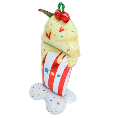 Yardwe Eisballon sommer deko alufolie Sommerfestdekoration Sommerparty-Dekoration Eiscreme-Design Tank Süßigkeiten luftballons Ballon im Hawaii-Stil Hawaii-Ballon Aluminiumfolie Colorful von Yardwe