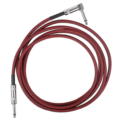 Yardwe Gitarren Patchkabel Geflochtene Audioverbindung Für Gitarre Und Effektgeräte Rotes Und Schwarzes Design Für Musikinstrumente Langlebig von Yardwe