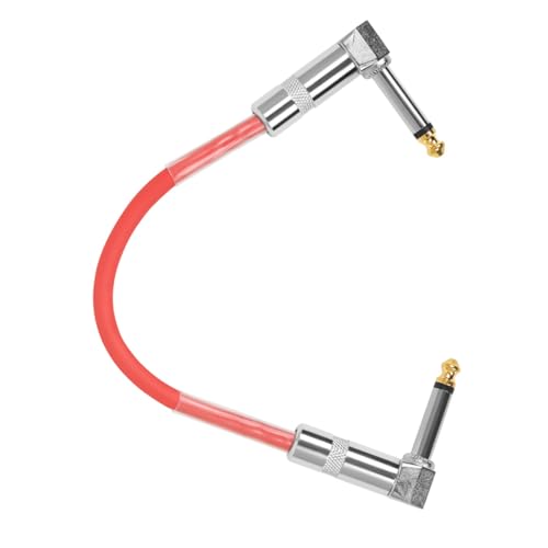 Yardwe Gitarren Pedal Kabel Klinkenstecker Gewinkelt Rotes Kabel Für Effektpedale Für Pedalboard Und Gitarrenanschlüsse Geräuscharm Und Langlebig von Yardwe