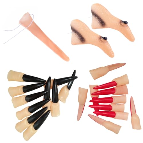 Yardwe Halloween Hexen Set mit Falscher Nase und Nagelrequisiten Teiliges Party Accessoire für Grusel Kostüme für Halloween Dekoration Kostüm und Rollenspiele Yardwe Halloween Hexen Set mit Falscher Nase und Nagelrequisiten Teiliges Party Accessoire für Grusel Kostüme für Halloween Dekoration Kostüm und Rollenspiele von Yardwe