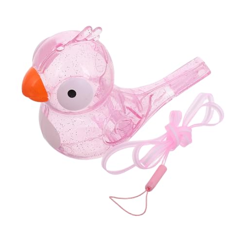 Yardwe Kinderpfeife Wasservogel Transparentes Spielzeugpfeife Pfeife Pfeifenspielzeug für Wasservögel Vogel der Partypfeifen Plastik Rosa von Yardwe