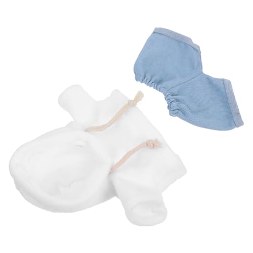 Yardwe Kleidungsset Für Plüschpuppen – Outfit Mit Kapuzenpullover Und Hose Aus Plüschbär, Süße Kleine Kleidung Für 30 cm Große Puppen, Kuscheltiere, Für Kinder von Yardwe