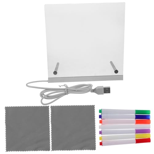 Yardwe LED Leuchtendes Whiteboard mit Ständer Transparentes Wiederverwendbares Dry Erase Board mit Bunten Markern für Jungen und Mädchen Leuchtendes Zeichenbrett für Kreatives Zeichnen Yardwe LED Leuchtendes Whiteboard mit Ständer Transparentes Wiederverwendbares Dry Erase Board mit Bunten Markern für Jungen und Mädchen Leuchtendes Zeichenbrett für Kreatives Zeichnen von Yardwe