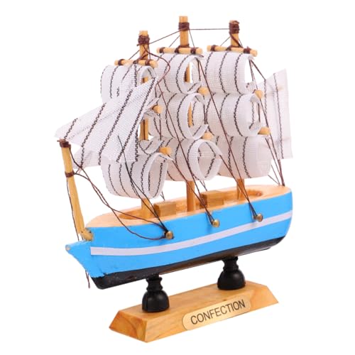 Yardwe Kuchendekoration Modell aus Holz segelboot modell dekoration Kuchenhandwerk Wohnkultur Ornament holz segelboot dekor Kuchendekorationen das Mittelmeer schmücken Auto Model von Yardwe