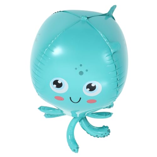 Yardwe Oktopusballon Inflation Helium Thema Dekorationen Tentakel Oktopus-Ballons Oktopus-Modellierballons aufblasbare Cartoon-Ballons Partyballons Aluminiumfolie Blue von Yardwe