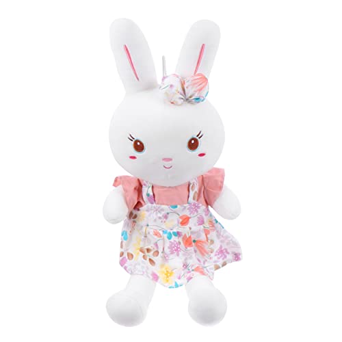 Yardwe Plüsch-Kaninchen-Puppe Hasenpuppe Spielzeugkaninchen Kaninchenpuppe Mit Kleidung Kaninchenpuppenspielzeug Spielzeughase Kaninchenspielzeug Für Plüschmaterial Rosa von Yardwe