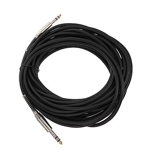 Yardwe Professionelles Audiokabel für Gitarre Langlebiges und Flexibles Instrumentenkabel in Schwarz für Lautsprecher und Mixer mit Hoher Zuverlässigkeit und Einfacher Verbindung von Yardwe