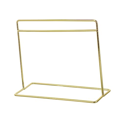 Yardwe Puppenhaus Kleider Rack Langlebiges Modellhaus Kleidung Display Regal Für Actionfiguren Goldfarben Kleidung Aufbewahrung Für Puppen Outfits von Yardwe