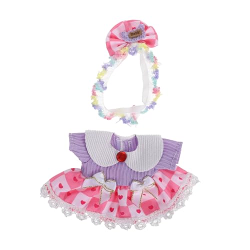 Yardwe Puppenkleidkleid Puppenbogenstirnband Kleidung für Babypuppen Puppe verkleiden Sich Kleidung Puppenrequisiten Puppenhauszubehör Kopfbedeckung für Babypuppen Stoff von Yardwe