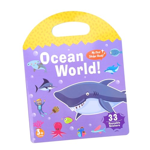 Yardwe Puzzle -Aufkleberspielzeug Childrens Sticker Books Wiederverwendbare Aufkleberbücher Stickerbücher für herausnehmbares Stickerbuch lustiges Stickerbuch Gelee-Aufkleber von Yardwe