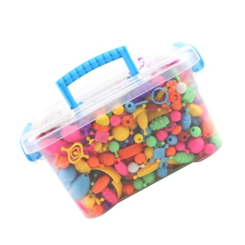 Yardwe Teile Handmade Beaded Toy Lustige Kunststoffperlen für Diy und Bastelprojekte für Kindergeburtstage und Kreative Freizeitbeschäftigungen Zufällige Farbe von Yardwe