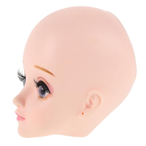 Yardwe Üben Sie Make-up-Puppenkopf Puppenzubehör selber Machen dekorativer Puppenkopf Puppenteil Puppenbaumaterial DIY Dull Head Plastik Rosa von Yardwe
