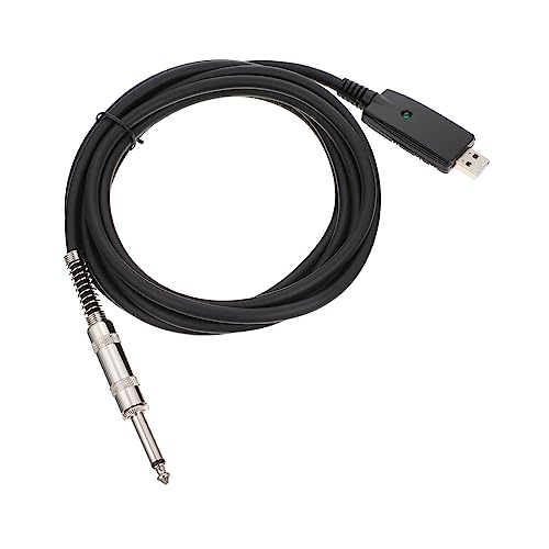 Yardwe USB zu Gitarrenkabel Professionelles Instrumentenkabel für Elektrische Gitarre Langlebig Geräuschlos Einfach zu Bedienen für Musiker und Bandauftritte von Yardwe
