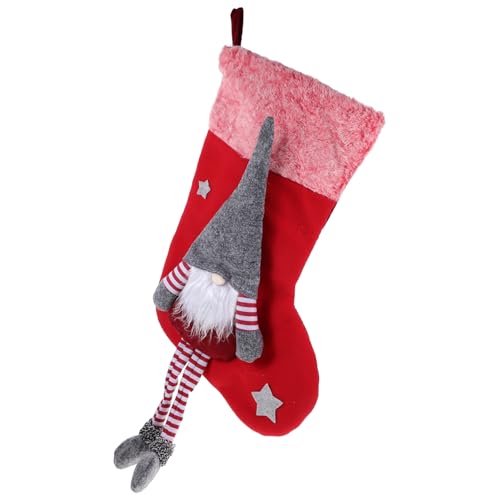 Yardwe Weihnachtlicher Strumpf Anhänger Süße Hängedekoration Für Weihnachtsbaum Kamin Und Treppen Für Neujahrsfeiern Für Süßigkeiten Und Kleine von Yardwe