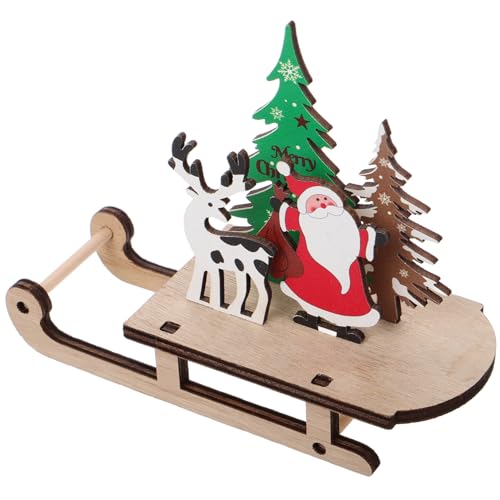 Yardwe Weihnachtsschlitten aus Holz Roter Weihnachtsmann Tischdekoration mit Schneemann und Rentier Langlebiges Holzornament für Festliche Feiertagsdekoration für Zuhause Yardwe Weihnachtsschlitten aus Holz Roter Weihnachtsmann Tischdekoration mit Schneemann und Rentier Langlebiges Holzornament für Festliche Feiertagsdekoration für Zuhause von Yardwe