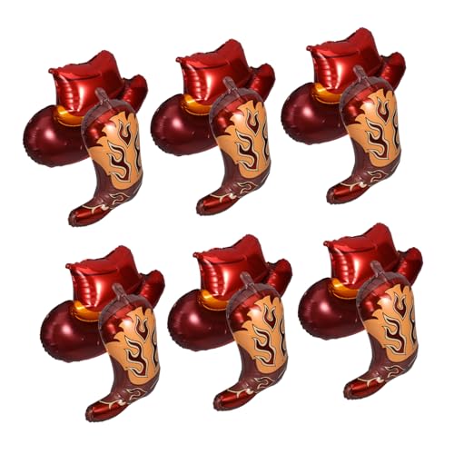 Yardwe Western Party Folienballons Teiliges Cowboyhut und Stiefel Western Motto Dekoration für Cowgirl Geburtstagsfeier Indoor Outdoor Yardwe Western Party Folienballons Teiliges Cowboyhut und Stiefel Western Motto Dekoration für Cowgirl Geburtstagsfeier Indoor Outdoor von Yardwe