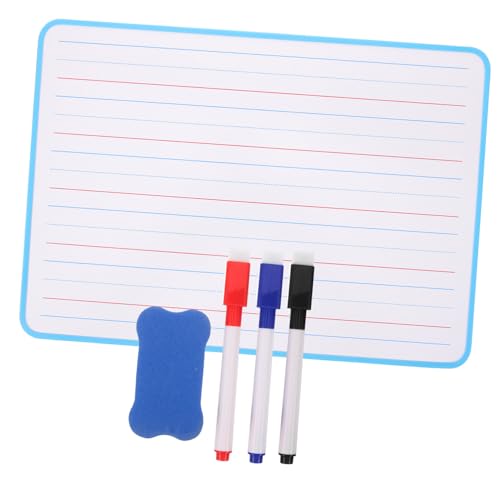 Yardwe Zeichenbrett für Kleine weiße Brett einseitig Schule gefüttert weiß trocken abwischbar Student Whiteboard Trockenlöschbrett mit Linien kleine Tafel Plastik von Yardwe