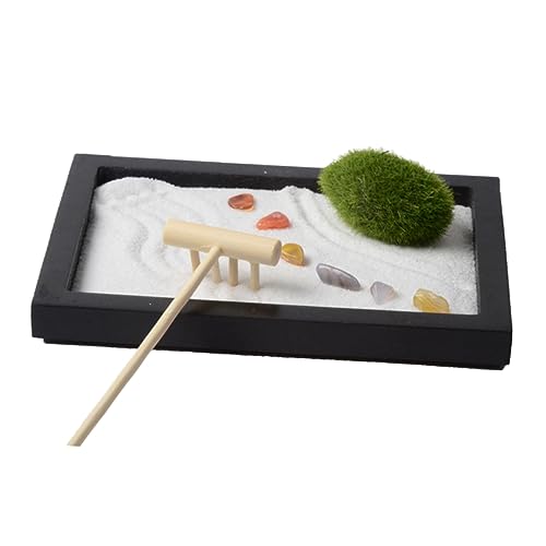 Yardwe Zen Garten Sandtisch Dekoration mit Simulation Moos und Rechen Miniaturlandschaft für Meditationsgarten Stilvolle Tischdekoration für Büro und Zuhause Elegantes Design Yardwe Zen Garten Sandtisch Dekoration mit Simulation Moos und Rechen Miniaturlandschaft für Meditationsgarten Stilvolle Tischdekoration für Büro und Zuhause Elegantes Design von Yardwe