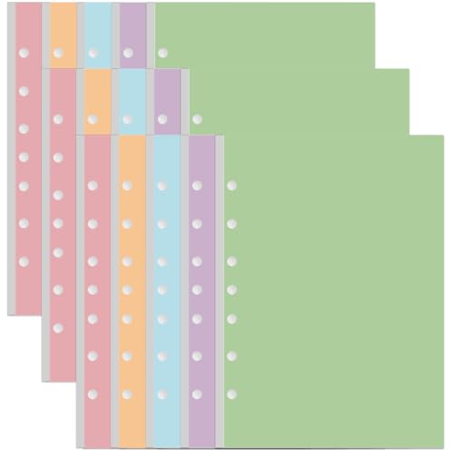 Mini-Ordner, 5 bunte Blanko-Papier für 3 oder 7 Ringbücher – 300 Blatt/600 Seiten, lose Blätter, blanko, pro Farbe, 60 Blatt, Schreibtischgröße 4, 14,7 x 21,6 cm, 3 Stück Mini-Ordner, 5 bunte Blanko-Papier für 3 oder 7 Ringbücher – 300 Blatt/600 Seiten, lose Blätter, blanko, pro Farbe, 60 Blatt, Schreibtischgröße 4, 14,7 x 21,6 cm, 3 Stück von Yaridar