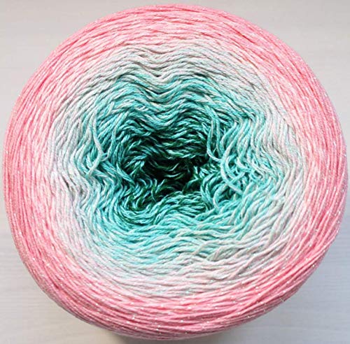 1 Knäuel YarnArt Blumen Moonlight Glitter Baumwollgarn, weich, Regenbogen-Häkeln, metallischer Lurex, handgestrickt, glänzend, silberfarbener Kuchen, mehrfarbige Baumwolle, Gewicht 260 g, Länge 1093 1 Knäuel YarnArt Blumen Moonlight Glitter Baumwollgarn, weich, Regenbogen-Häkeln, metallischer Lurex, handgestrickt, glänzend, silberfarbener Kuchen, mehrfarbige Baumwolle, Gewicht 260 g, Länge 1093 von Yarn Art