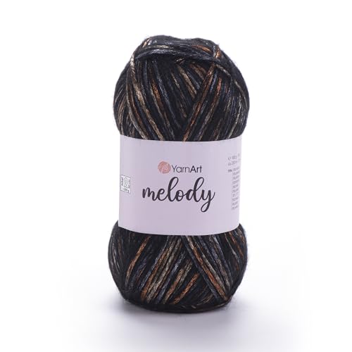 1 Knäuel YarnArt Melodie bunt, Chainette-Garn, glänzendes metallisches Glanzgarn zum Stricken, Häkeln, Stickerei, 100 Gramm, 230 Meter, 70% Polyamid, 21% Acryl, 9% Wolle Bl. Ende - 908 1 Knäuel YarnArt Melodie bunt, Chainette-Garn, glänzendes metallisches Glanzgarn zum Stricken, Häkeln, Stickerei, 100 Gramm, 230 Meter, 70% Polyamid, 21% Acryl, 9% Wolle Bl. Ende - 908 von Yarn Art