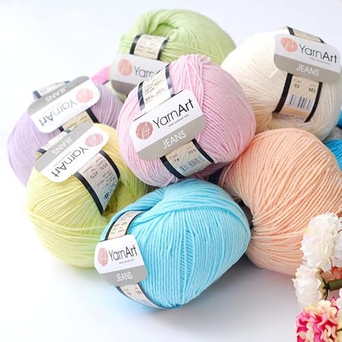 30 Knäuel YarnArt Jeans Amigurumi Baumwollgarn Strickgarn Häkelgarn Babygarne Amigurumi von Yarn Art