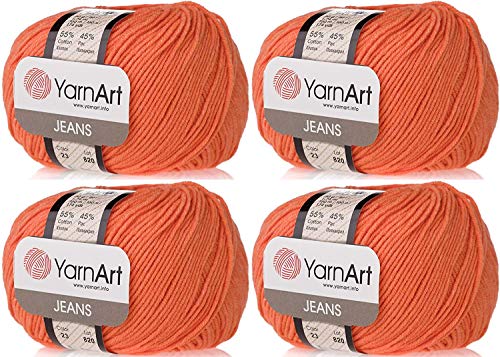 4 Knäuel 55 % Baumwolle 45 % Acryl YarnArt Jeans Garn 200 g von YarnArt