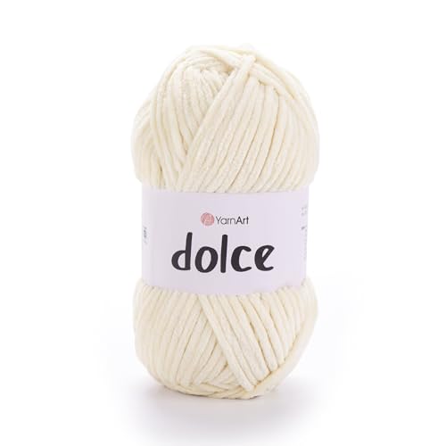 Dolce Garn von YarnArt weiches Chenille-Samt, super sperriges Garn für Decke, Amigurumi und Häkeln, 100 g, 130 m von Yarn Art