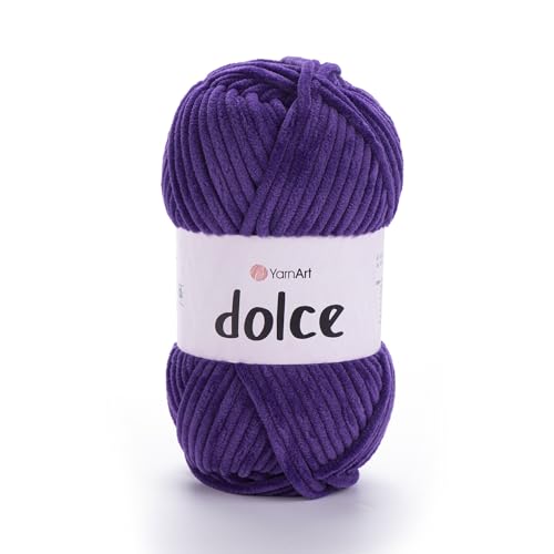Dolce Garn von YarnArt – weiches Chenille-Samt-Garn für Decke, Amigurumi, Häkeln, 100 g, 131 Yards Dolce Garn von YarnArt – weiches Chenille-Samt-Garn für Decke, Amigurumi, Häkeln, 100 g, 131 Yards von Yarn Art