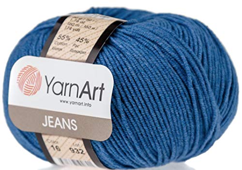 Yarn Art, 55 % Baumwolle 45 % Acryl YarnArt Jeans Sport Garn 1 Knäuel 50 gr 174 Yds (16) von Yarn Art