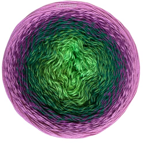 Yarn Art Blumengarn, 55 % Baumwolle, 45 % Acryl, 250 g, 90 m, mehrfarbiges Baumwollgarn, Regenbogen-Häkelgarn, Frühling, Sommer 2 Sport (313) von Yarn Art