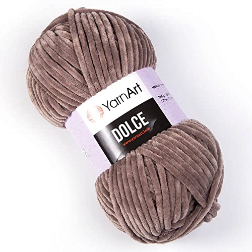 Yarn Art Dolce Garn 100% MicroPolyester Samt Decke Amigurumi Super Bulky :6 Baby Chenille Garn (1 Knäuel, 754) von Yarn Art