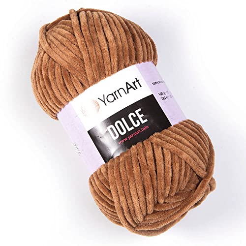 Yarn Art Dolce Garn 100% MicroPolyester Samt Decke Amigurumi Super Bulky :6 Baby Chenille Garn (1 Knäuel, 765) von Yarn Art