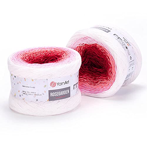 Yarn Art Flowers Rosegarden 304 100 % Baumwolle, 250 g, mehrfarbig, Baumwollgarn, Regenbogen-Häkelgarn Yarn Art Flowers Rosegarden 304 100 % Baumwolle, 250 g, mehrfarbig, Baumwollgarn, Regenbogen-Häkelgarn von Yarn Art