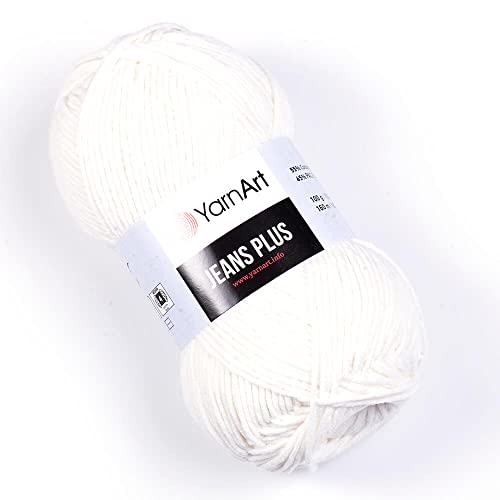 Yarn Art Jeans Plus Garn, 55% Baumwolle, 45% Polyacryl, 100 g, 160 m, Garngewicht: 4: Kammgarn (1) von Yarn Art