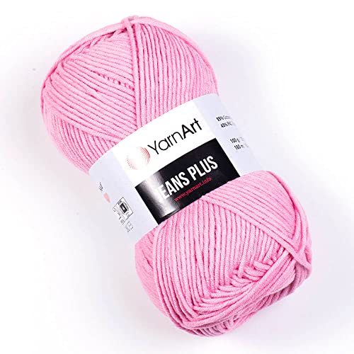 Yarn Art Jeans Plus Garn, 55% Baumwolle, 45% Polyacryl, 100 g, 160 m, Garngewicht: 4: Kammgarn (36) von Yarn Art