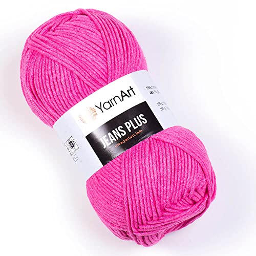 Yarn Art Jeans Plus Garn, 55% Baumwolle, 45% Polyacryl, 100 g, 160 m, Garngewicht: 4: Kammgarn (42) von Yarn Art