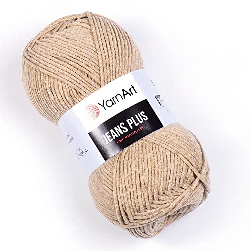 Yarn Art Jeans Plus Garn, 55% Baumwolle, 45% Polyacryl, 100 g, 160 m, Garngewicht: 4: Kammgarn (48) von Yarn Art