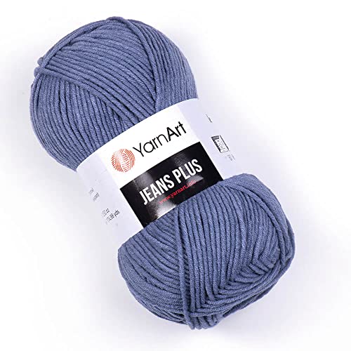 Yarn Art Jeans Plus Garn, 55% Baumwolle, 45% Polyacryl, 100 g, 160 m, Garngewicht: 4: Kammgarn (68) von Yarn Art