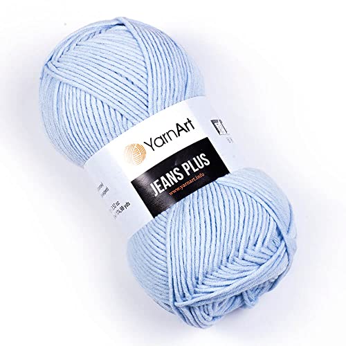 Yarn Art Jeans Plus Garn, 55% Baumwolle, 45% Polyacryl, 100 g, 160 m, Garngewicht: 4: Kammgarn (75) von Yarn Art