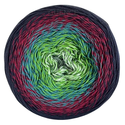 Yarn Art YarnArt Blumengarn, 55 % Baumwolle, 45 % Acryl, 250 g, mehrfarbiges Baumwollgarn, Regenbogen-Häkelgarn, Frühling, Sommer, 1 feiner Sportknäuel (266) von Yarn Art