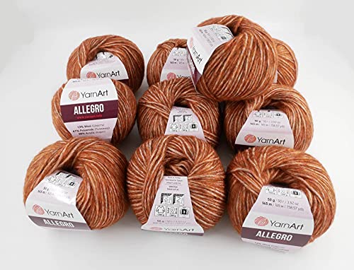 YarnArt Allegro Batik Garn Baumwollgarn Wolle 500g 1450m/500g 10x50g Yarnarts (720) von Yarn Art