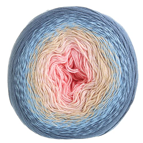 Yarn Art YarnArt Blumengarn, 55 % Baumwolle, 45 % Acryl, 250 g, mehrfarbiges Baumwollgarn, Regenbogen-Häkelgarn, Frühling, Sommer, 1 feiner Sportknäuel (262) von Yarn Art