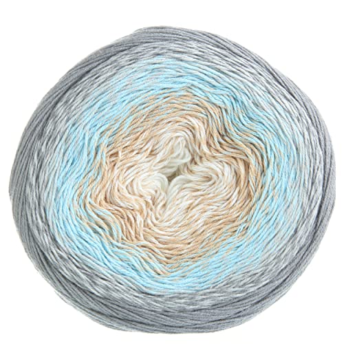 YarnArt Blumengarn, 55 % Baumwolle, 45 % Acryl, 250 g, 1094 m, mehrfarbiges Baumwollgarn, Regenbogen-Häkelgarn, Frühling, Sommer 2 Sportgarn (268) von Yarn Art