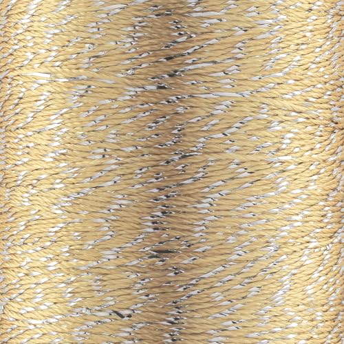 YarnArt Camellia Metallic Shimmer feines Garn – Polyester und Metallgarn zum Häkeln, Sticken und Schmuckherstellung – 20 g & 50 g Knäuel, 192 m (Gold, 50 g Knäuel) von Yarn Art