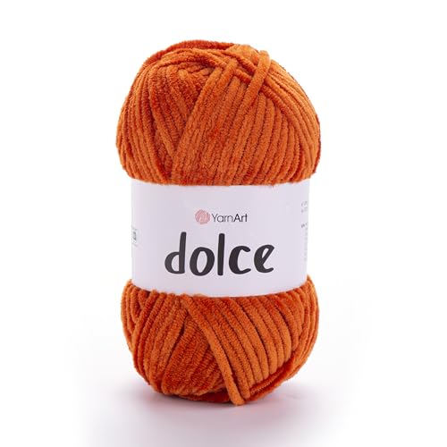 YarnArt Dolce Chenille-Garn, 100 g, super sperriges Polyestergarn für Amigurumi, Häkeln, Stricken, Babydecken, Plüschprojekte (778) von Yarn Art