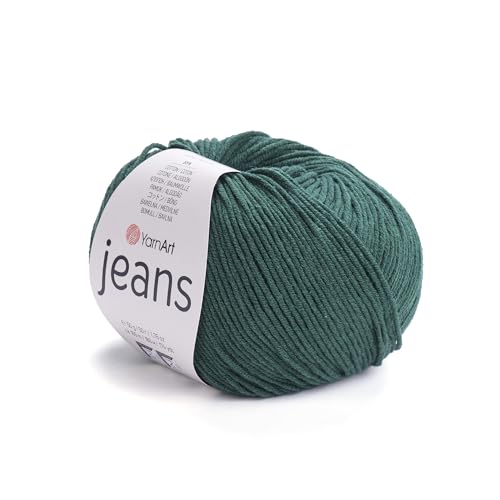 YarnArt Jeans-Garn, Amigurumi-Garn zum Häkeln und Stricken, weiches türkisches Baumwollgarn für Bastelarbeiten, leichter Sport für Puppen, Spielzeug, Baby-Projekte, Farbe (92) von Yarn Art