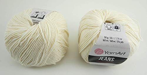 YarnArt Jeans Garn Baumwollgarn Amigurumi Babygarn Wolle 50g Yarn Art 160m/50g Yarnarts (03) von Yarn Art
